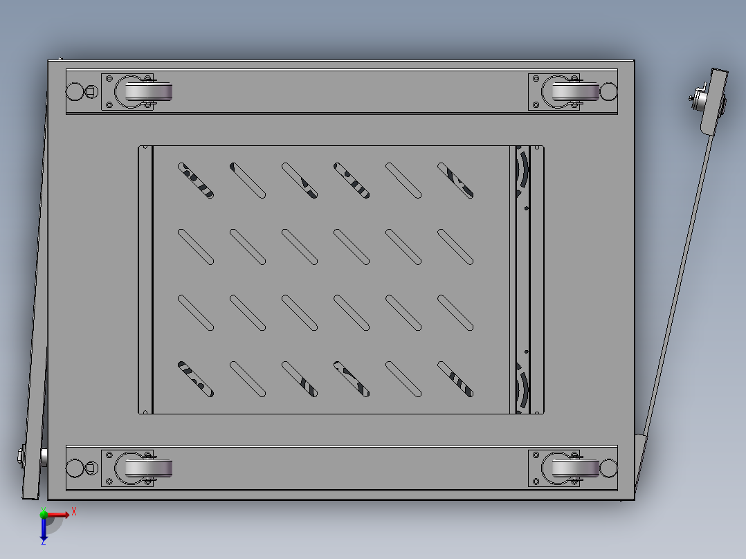 网络机柜 3D模型俯视图