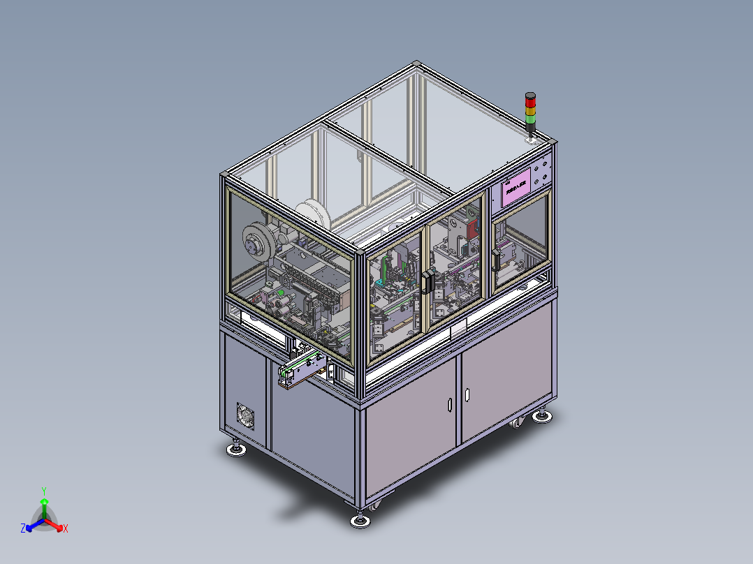 一种极耳电池弯折机（sw18可编辑+工程图+bom）正等轴测图