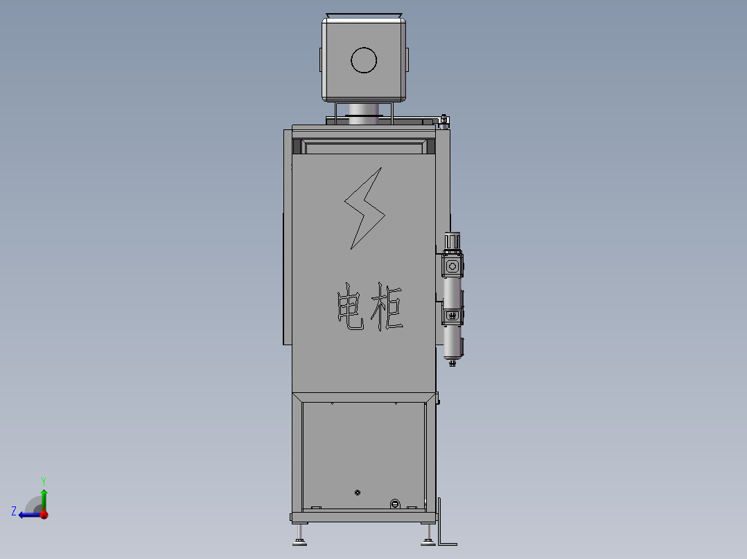 旋转喷淋清洗机右视图