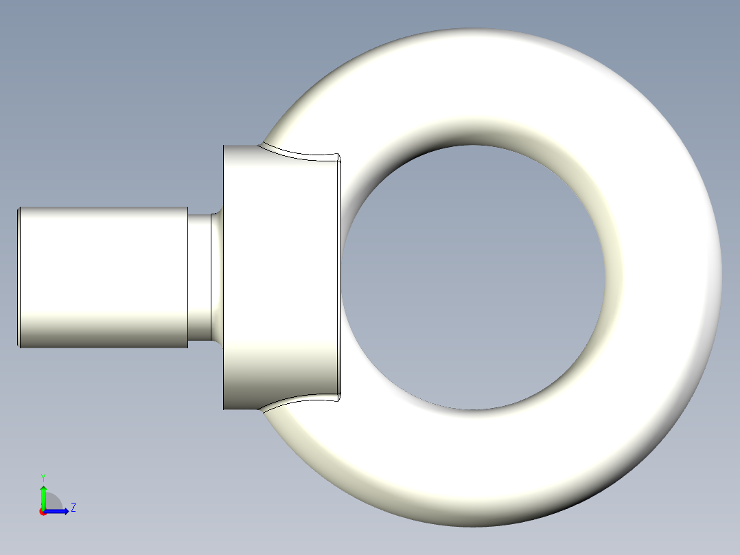 吊模栓CHII-3D多系列多零件图纸模型左视图