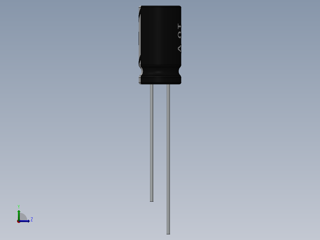 电容器 二极管 电阻器-Capacitor 470uF-10V左视图