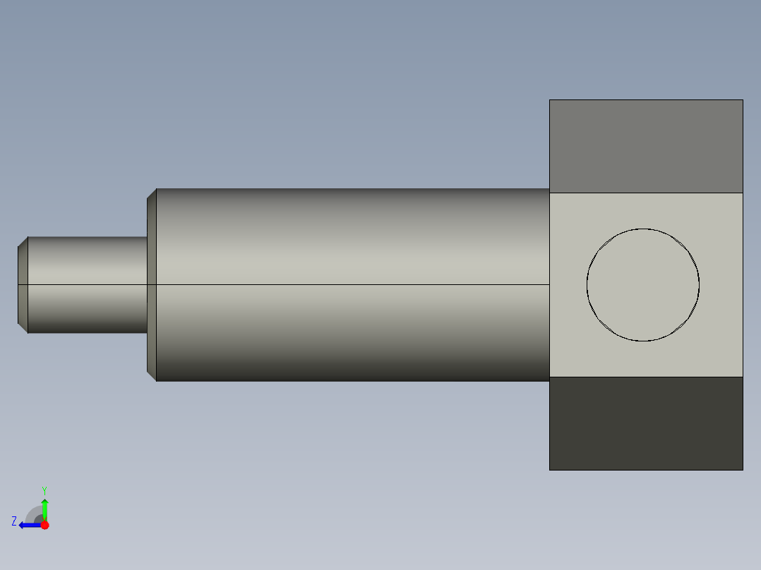 基恩士FU-35TG_kc图纸模型右视图