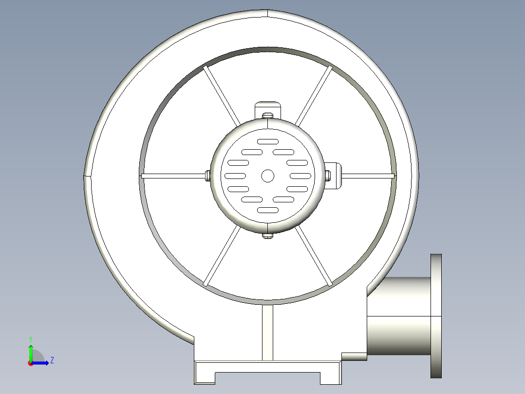 CZ中压风机_CZ中压风机-CZ-250左视图