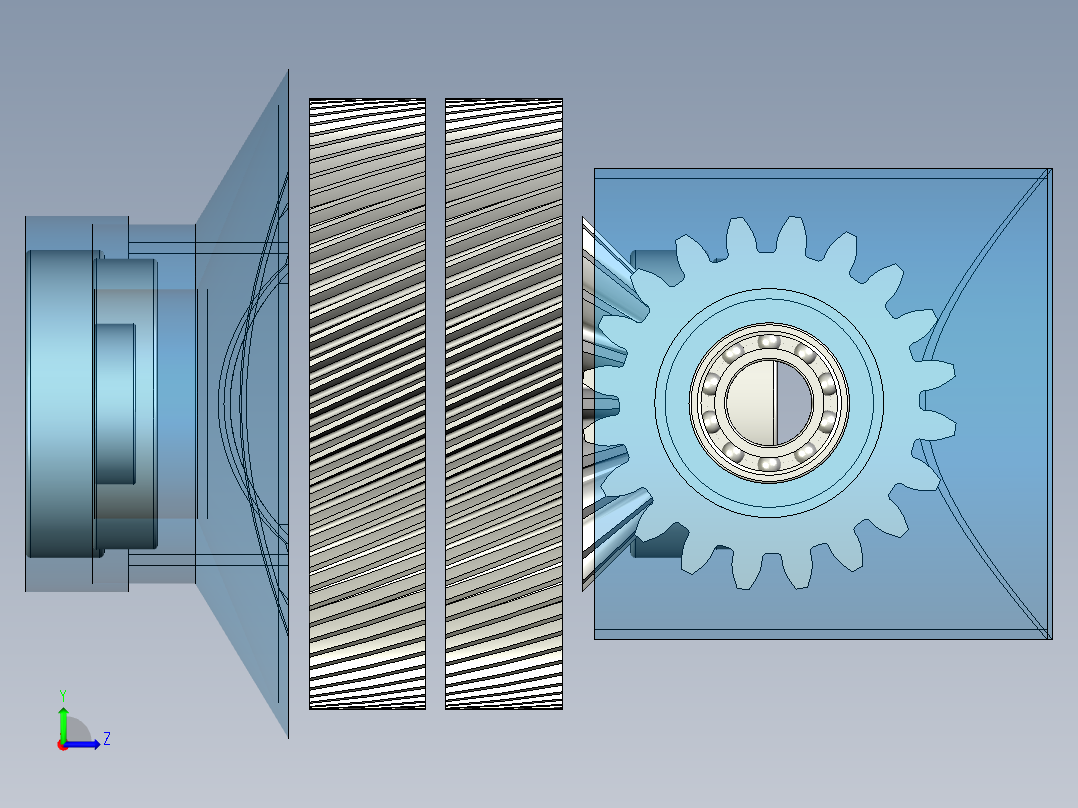 齿轮减速箱左视图