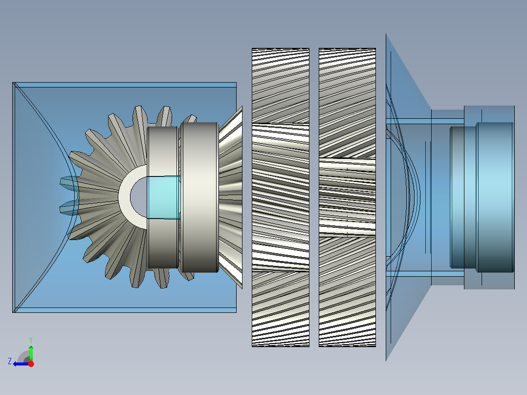 齿轮减速箱右视图