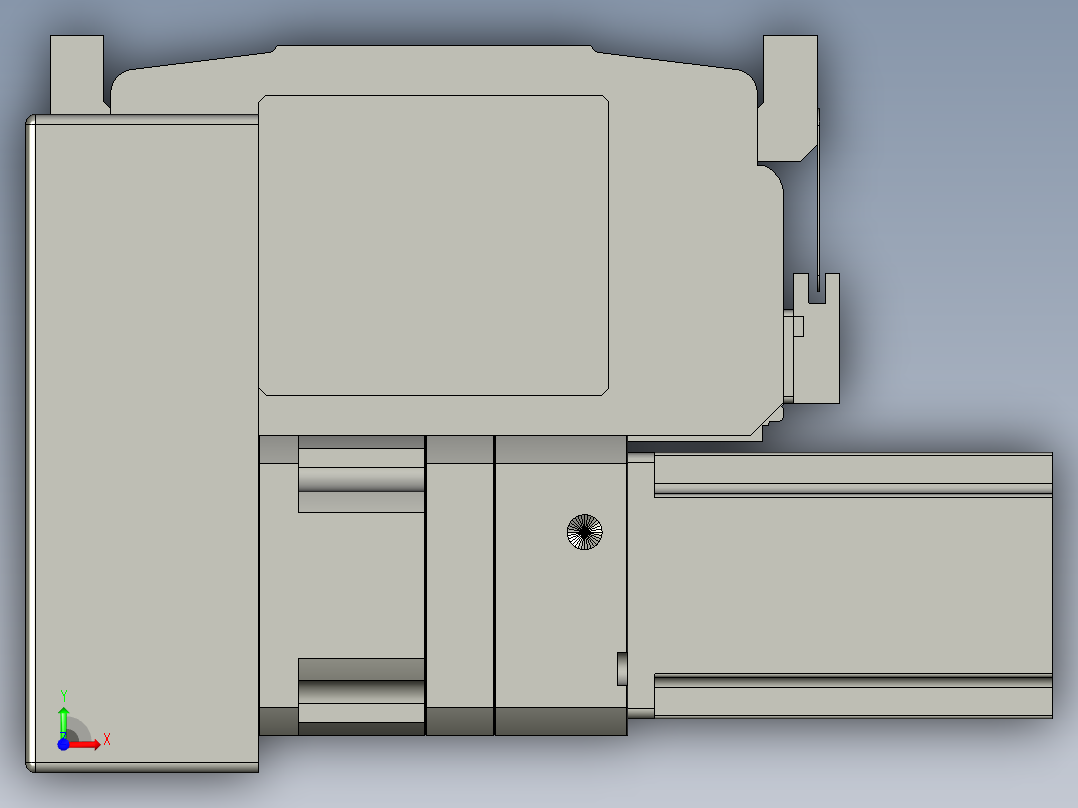 直线模组LHB21-L40-S1150-LD设计图纸前视图