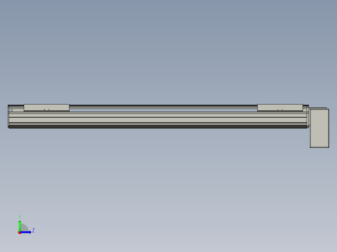 直线模组LHB21-L40-S1150-LD设计图纸左视图