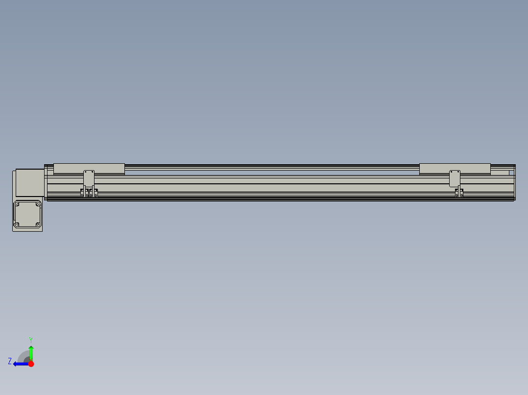 直线模组LHB21-L40-S1150-LD设计图纸右视图
