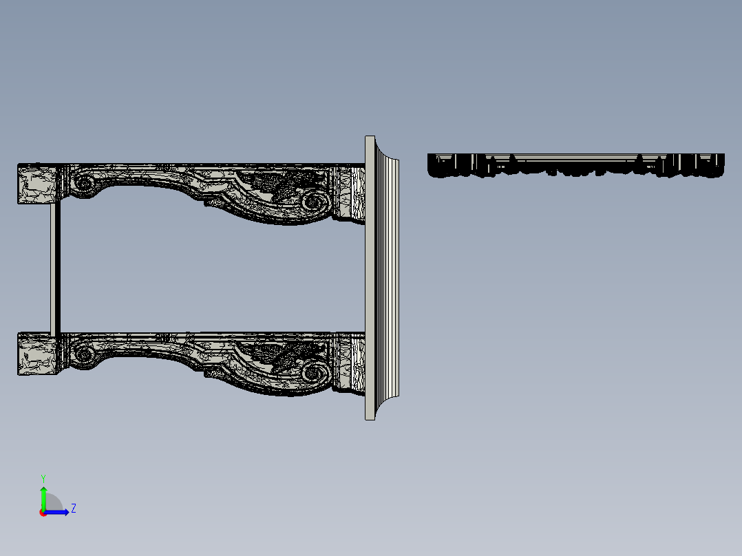 wall-console-rosie-rosa-梳妆台左视图