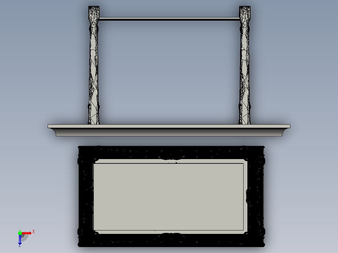 wall-console-rosie-rosa-梳妆台俯视图