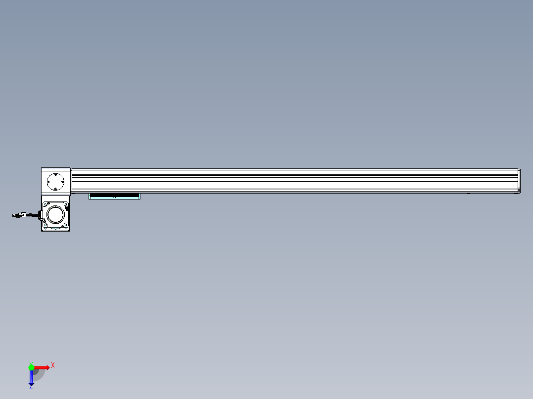 威洛博VBC同步带传动一无尘环境VBC14-L45-S1100-BLU-ZP75-C3俯视图