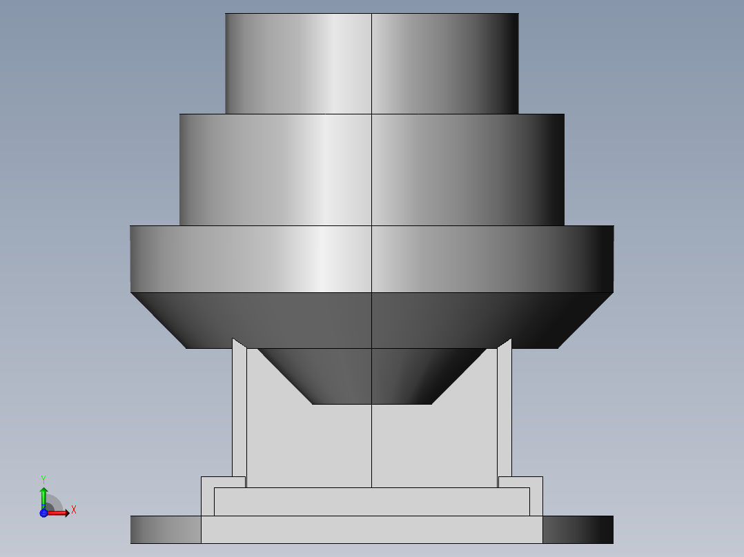 有机肥加工生产用多级筛分装置前视图