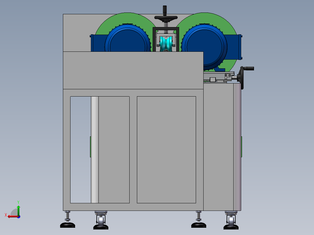 管材(钢管)自动抛光机模型后视图