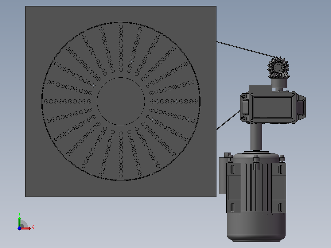 NJP1200型胶囊充填机转塔机构设计前视图
