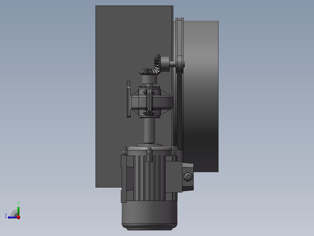 NJP1200型胶囊充填机转塔机构设计右视图