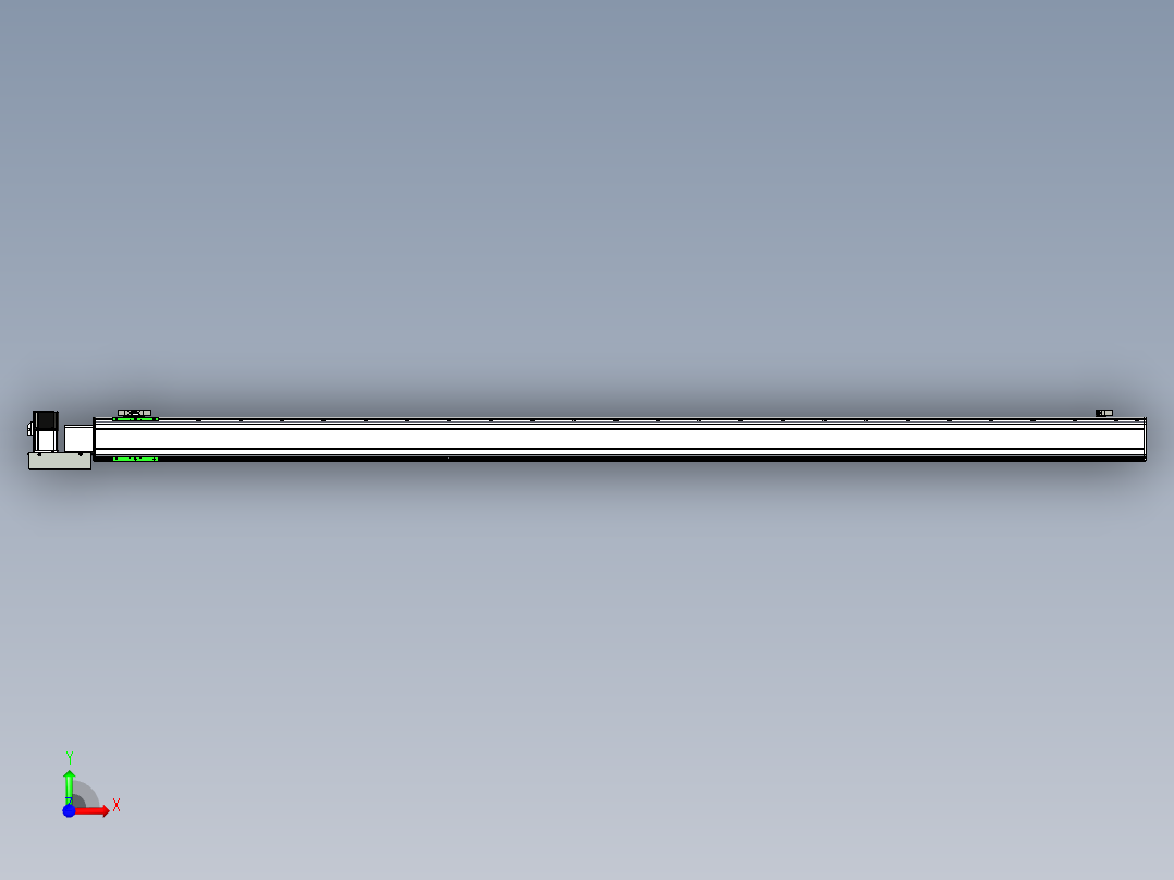 同步带滑台-半封闭B10H-L45-S2300-L-P40-D3前视图