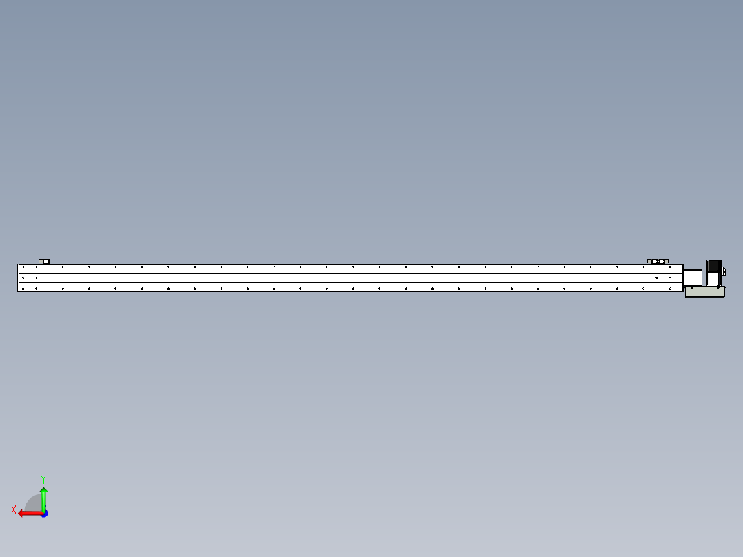 同步带滑台-半封闭B10H-L45-S2300-L-P40-D3后视图