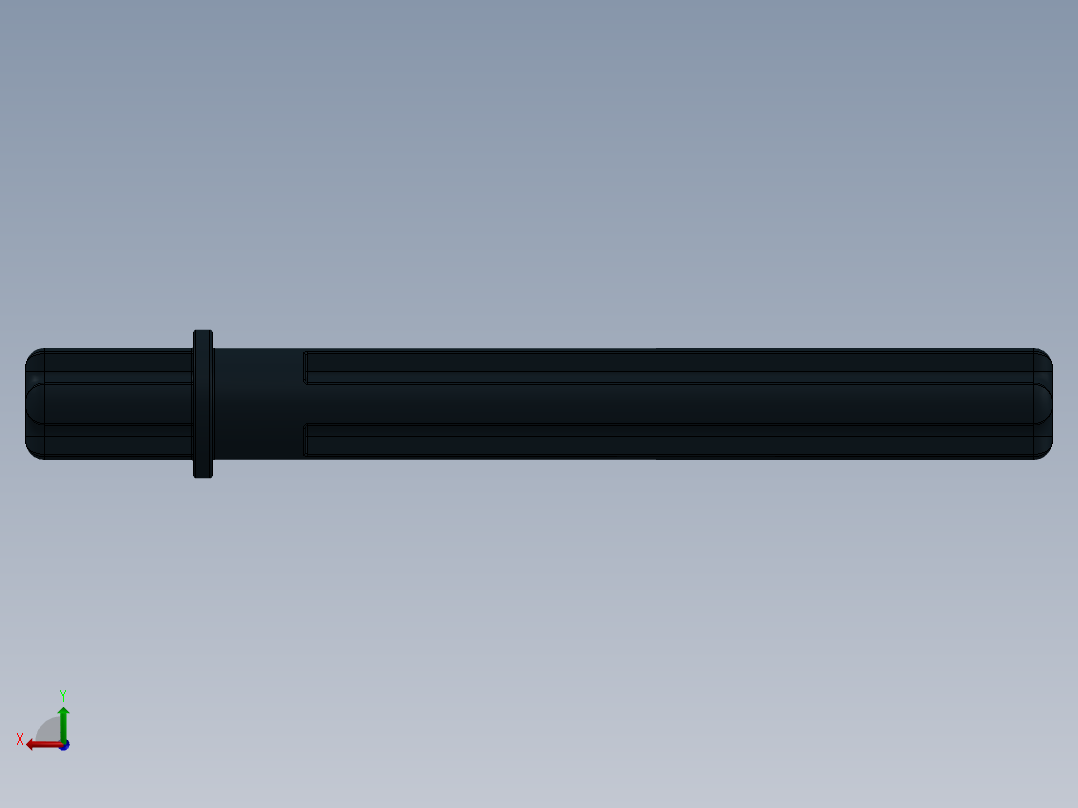 乐高机械组车桥-32209 Black Technic Axle 5.5 with Stop.SLDPRT后视图