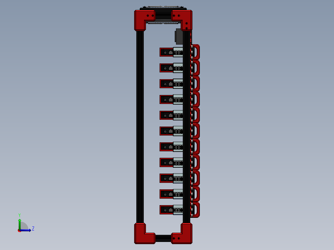 服务器机柜 (1)左视图