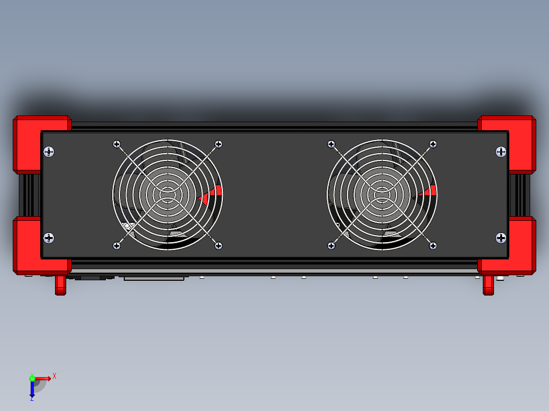 服务器机柜 (1)俯视图