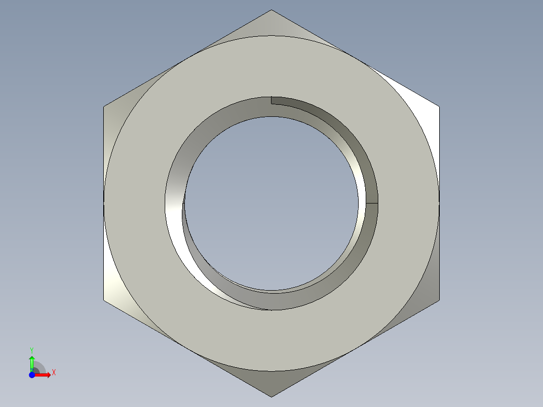 公制六角螺母-Metric Hex Nuts M14 x 2mm Thread前视图