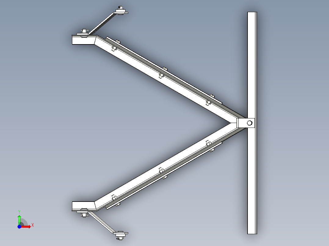 TD75型带式输送机空段清扫器 TD2E0前视图