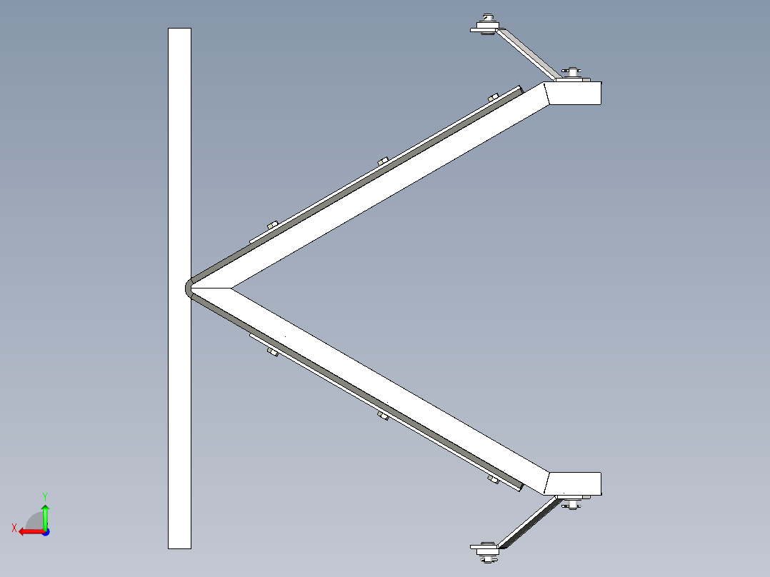 TD75型带式输送机空段清扫器 TD2E0后视图