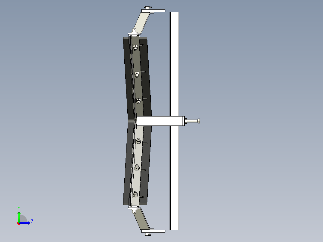 TD75型带式输送机空段清扫器 TD2E0左视图