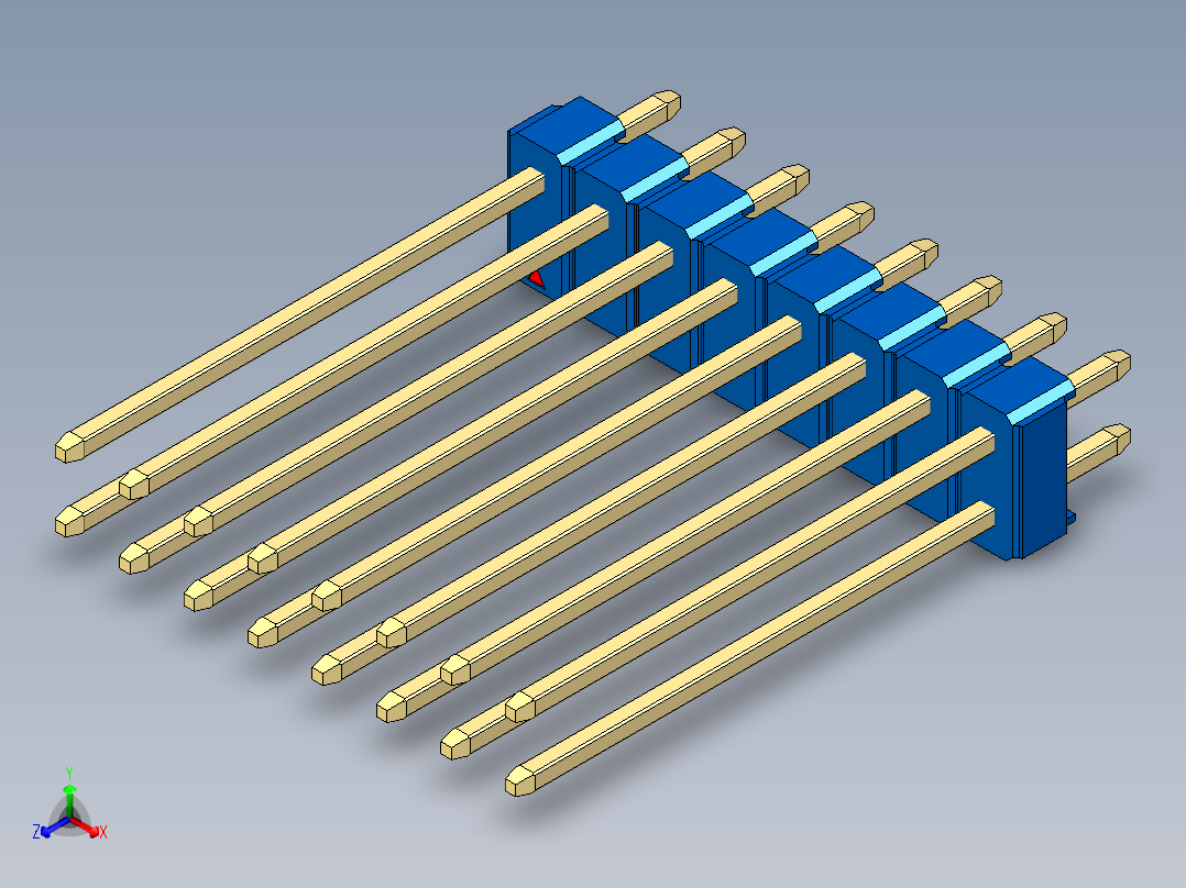 彩色公头100mil（2.54mm）系列-DS1021_blue_2x08p_100mil_Type19_rev1.0