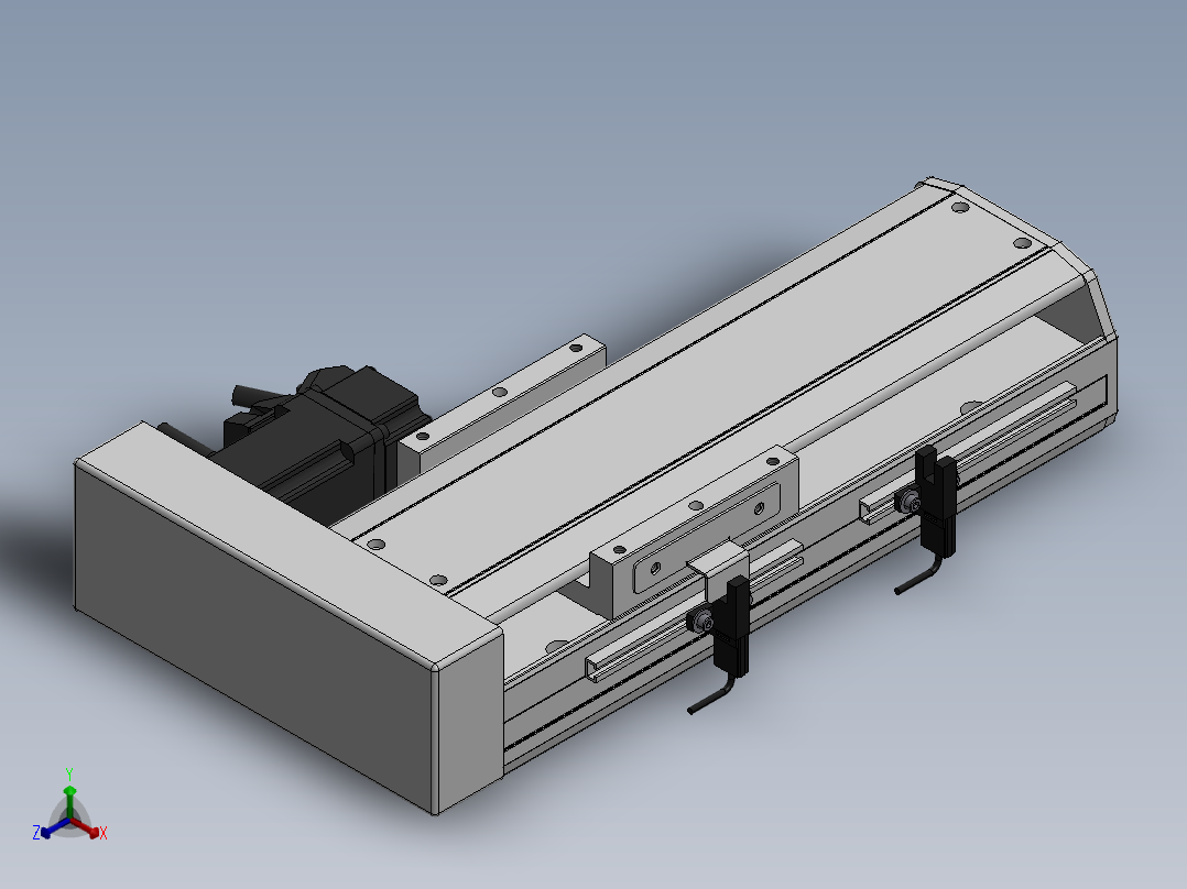 精密模组MY100-T10-100L-BR-P10B-C4-C正等轴测图