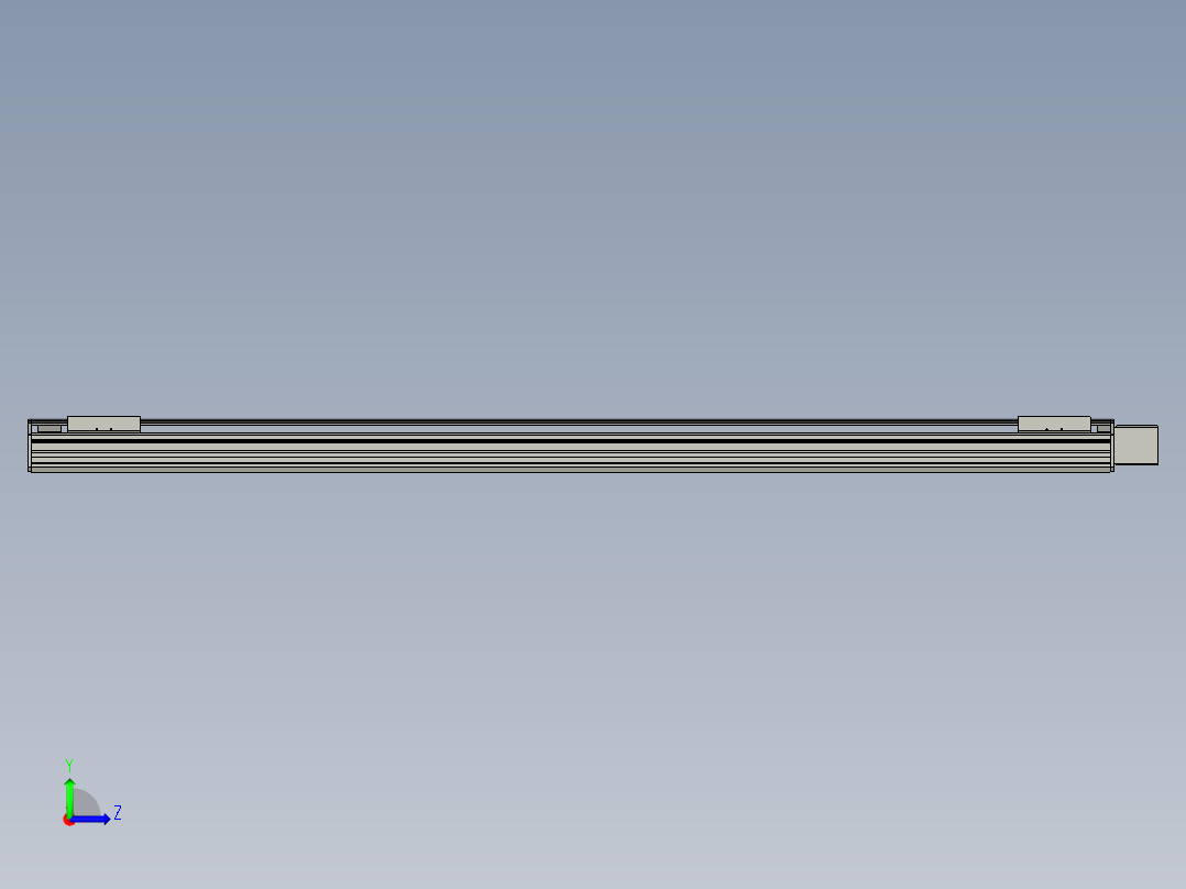 直线模组WG-LHB12-S1400-L(B)设计图纸左视图