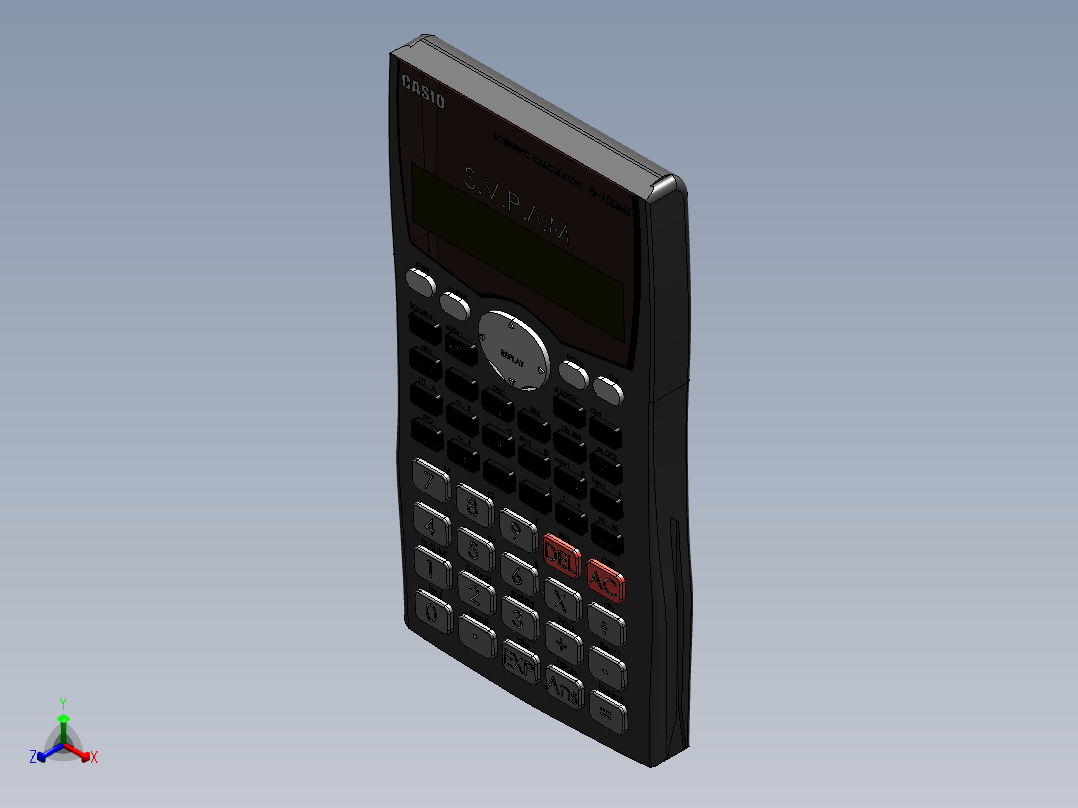 卡西欧计算器7正等轴测图