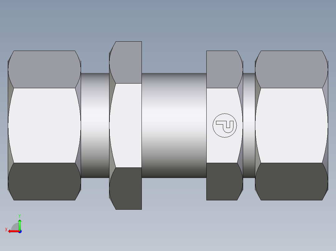 卡套式工业通用硬管接头EO_Bulkhead_union_SV18L71后视图