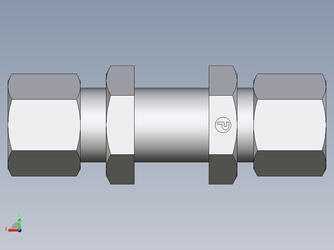 卡套式工业通用硬管接头EO_Bulkhead_union_SV10ZL71后视图