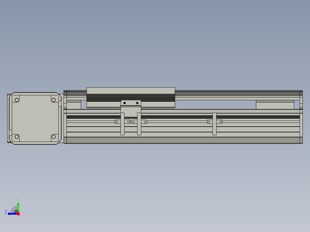 直线模组LHB17-L40-S100-L(B)设计图纸右视图