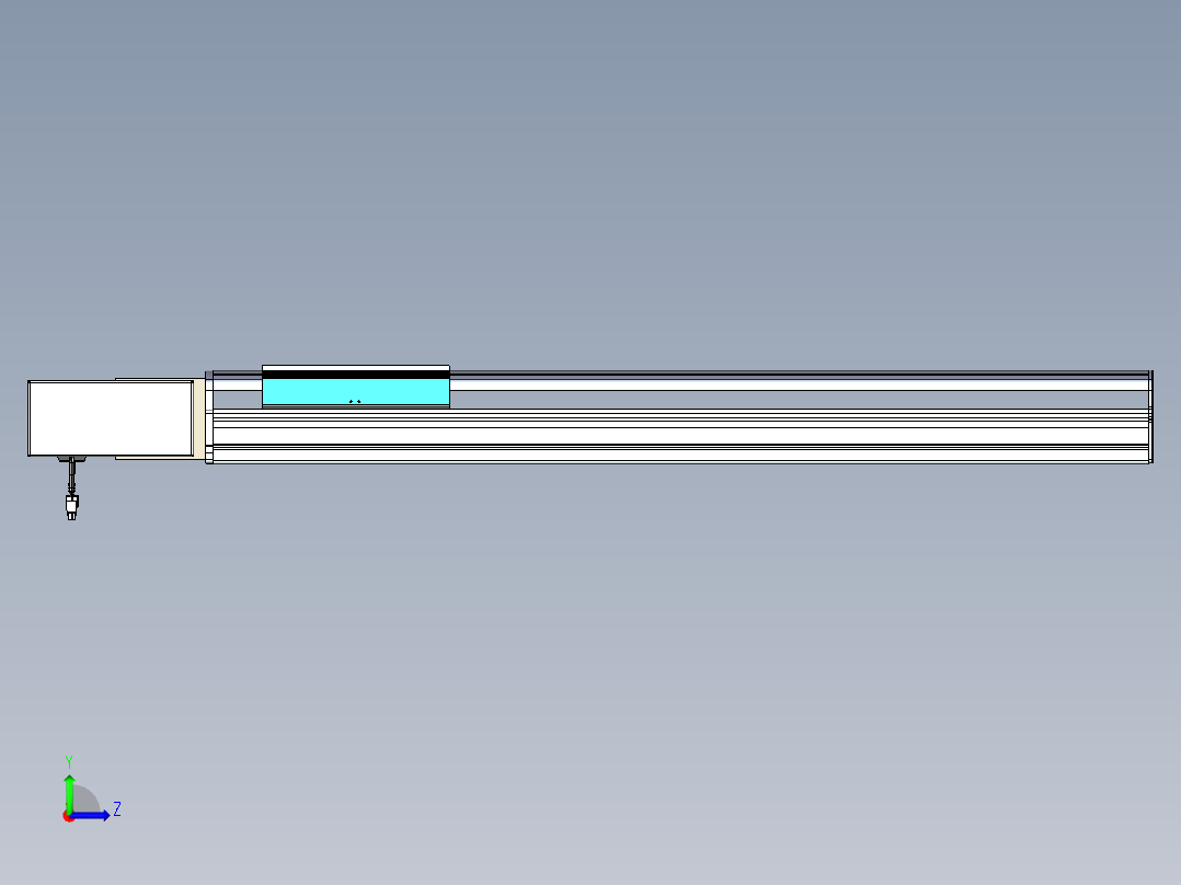 同步带滑台-半封闭B22H-L100-C-S750-L-P75-D3-N5左视图