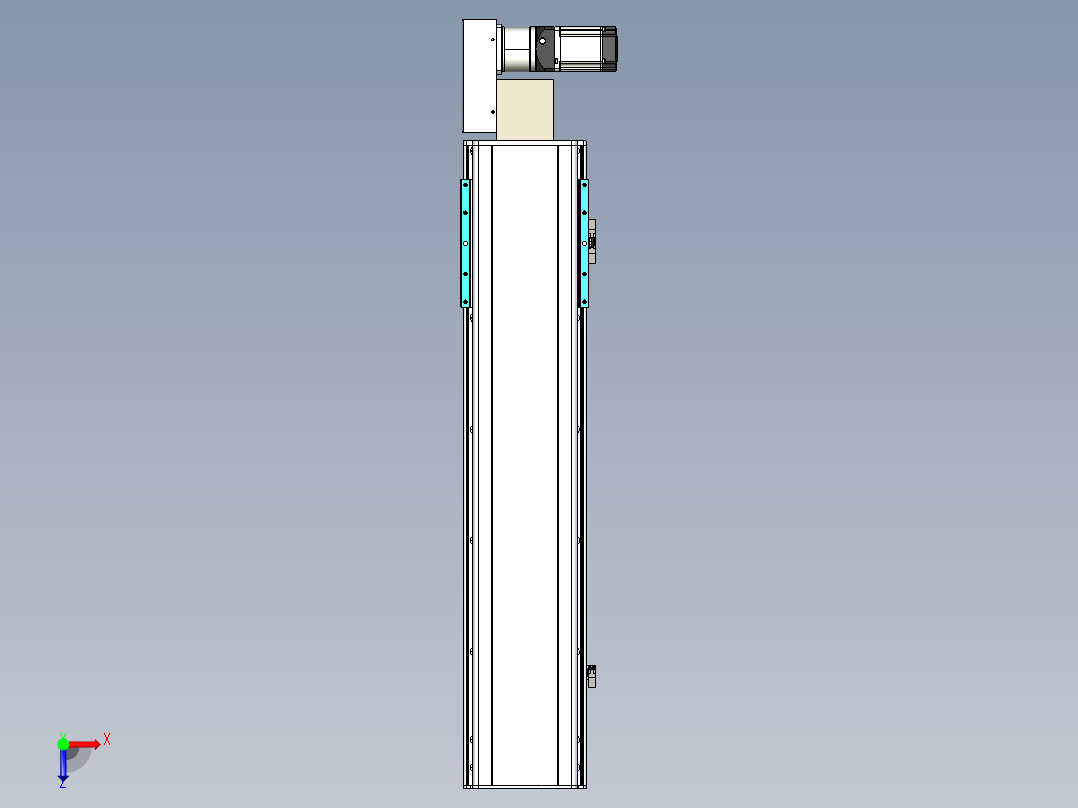 同步带滑台-半封闭B22H-L100-C-S750-L-P75-D3-N5俯视图