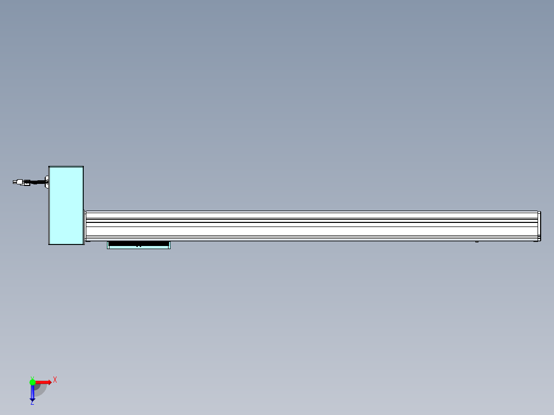 威洛博VBC同步带传动一无尘环境VBC14-L45-S850-BRD-ZP75-C3俯视图