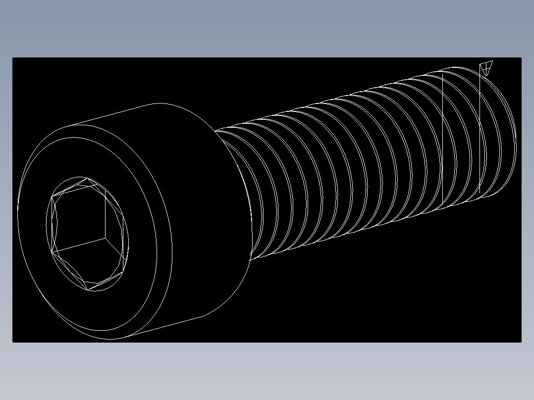 M8 x 1.25mm Thread 25mm LONG SOCKET HEAD CAP SCREW.DWG