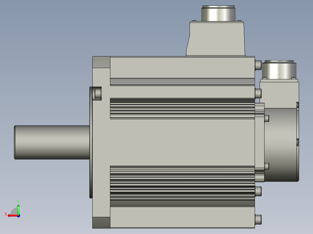 4000W MHME伺服马达后视图