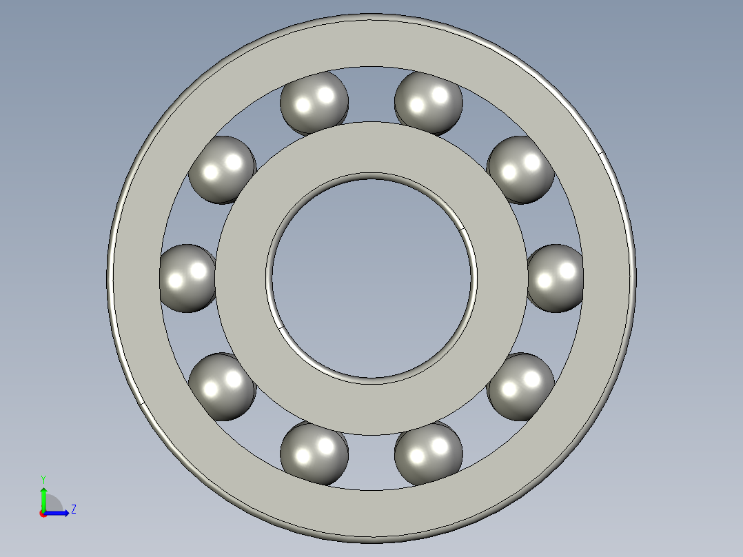 深沟球轴承609左视图