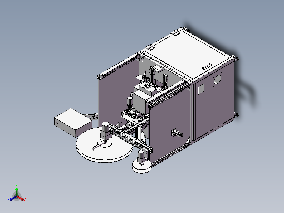 高速电子凸轮插针机3D图纸 机械设计参考资料设计素材正等轴测图