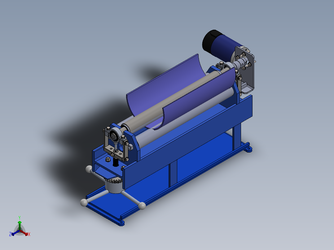 板材圆形折弯机sw18可编辑正等轴测图