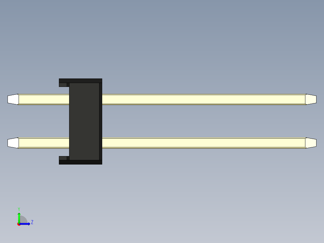 彩色公头100mil（2.54mm）系列-DS1021_black_2x17p_100mil_Type5_rev1.0左视图