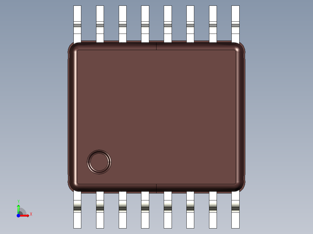 TSSOP 16引脚IC封装前视图