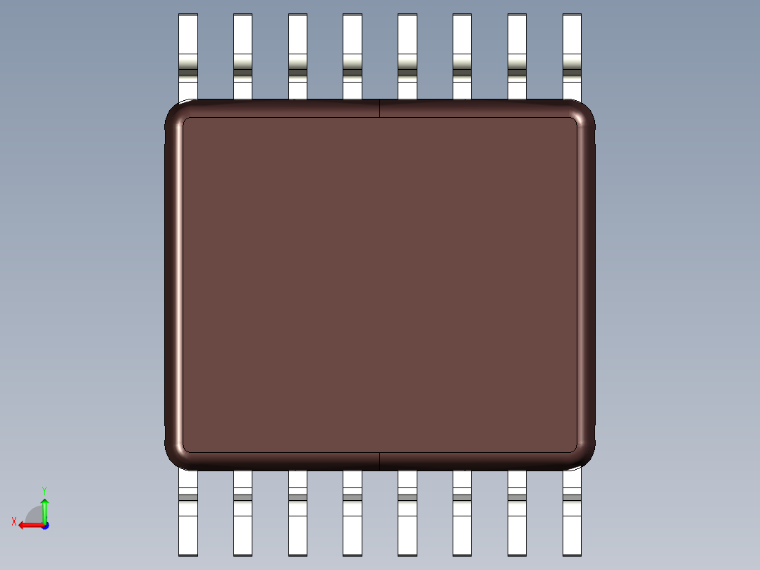 TSSOP 16引脚IC封装后视图