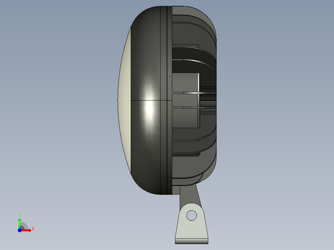 5英寸圆形LED大灯前视图