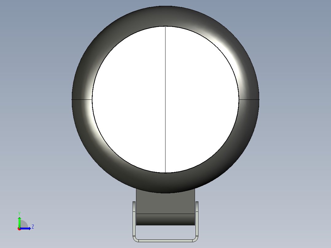 5英寸圆形LED大灯左视图