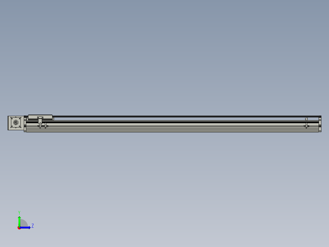 东锦同步带传动-直线滑台模组DH120B-L125-S1250-BL-P400W-C3左视图