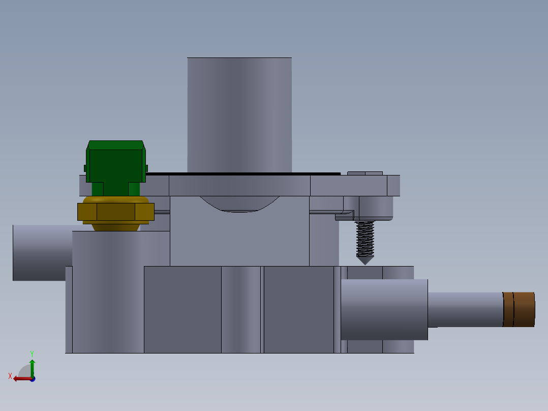 汽车恒温器后视图